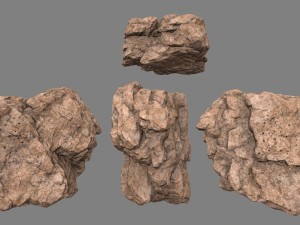 desert rocks 3D 模型