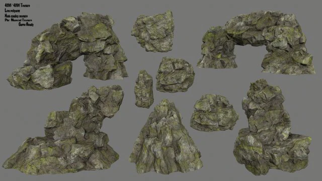 rocks 3D Model .c4d .max .obj .3ds .fbx .stl .blend 