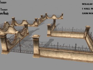 wall set Modelo 3D