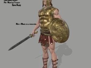 baju besi gladiator Model 3D