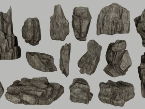rocks set 3D मॉडल