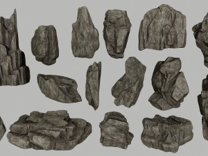 rocks set 3D मॉडल