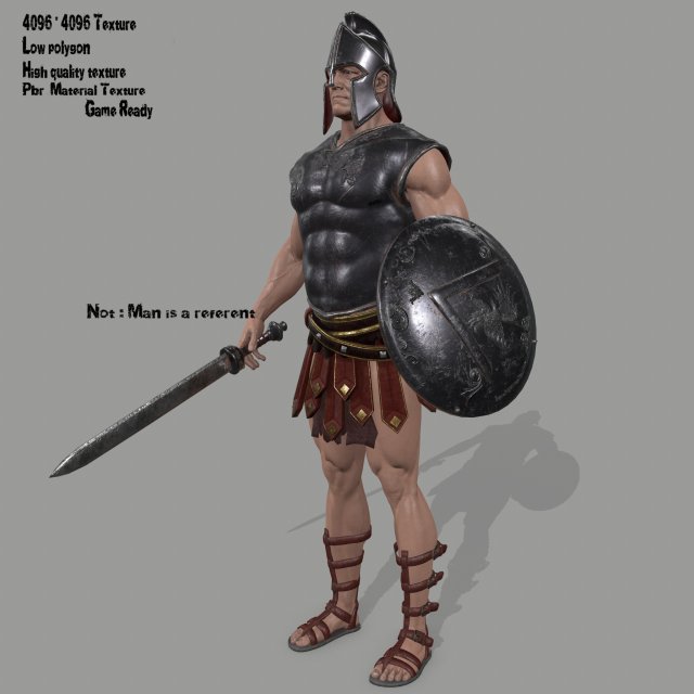 worrior armor 3D Model .c4d .max .obj .3ds .fbx .stl .blend 