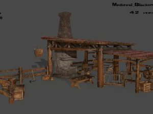 conjunto medieval Modelo 3D