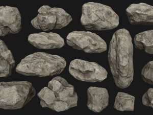 rocks set 3D Модель