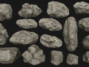 rocce incastonate Modello 3D