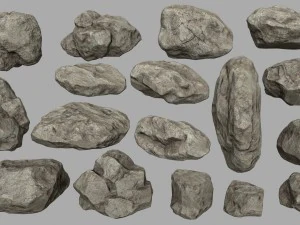 चट्टानें सेट 3D मॉडल