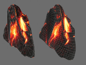 lava rocks 3D मॉडल