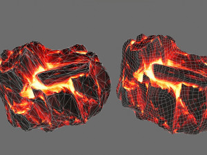 lava rocks 3D मॉडल