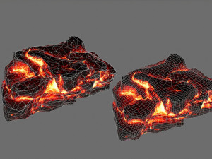 lava rocks 3D मॉडल