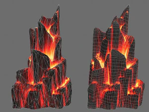 lava rocks 3D Model