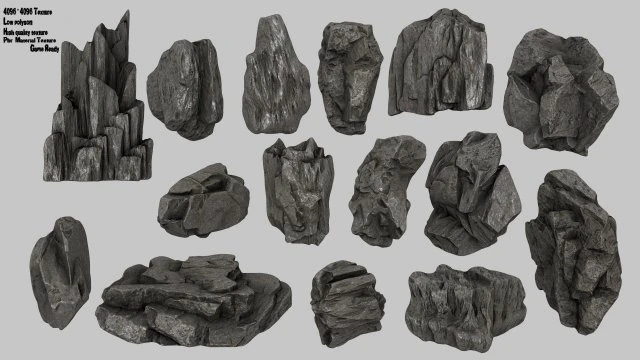 rocks 3D Model .c4d .max .obj .3ds .fbx .stl .blend 