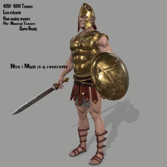 gladiator armor 3D मॉडल .c4d .max .obj .3ds .fbx .stl .blend 