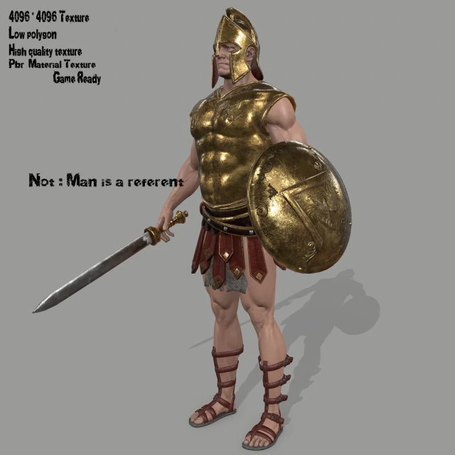gladiator armor 3D Model .c4d .max .obj .3ds .fbx .stl .blend 