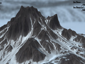 snow mountain 3D 모델
