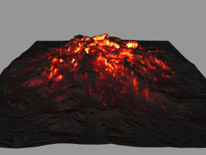 volcano 3D मॉडल