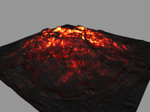 volcano 3D मॉडल