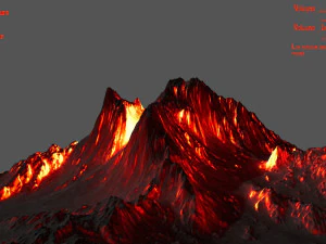 火山 3D 模型