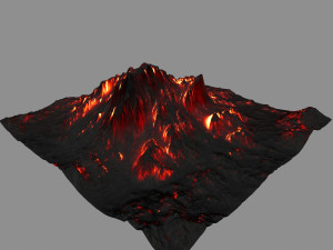 volcano 3D मॉडल