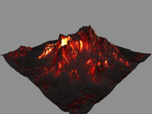 volcano 3D मॉडल