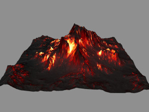 volcano 3D मॉडल