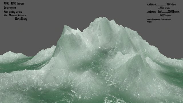 ice mountain 3D मॉडल .c4d .max .obj .3ds .fbx .stl .blend 