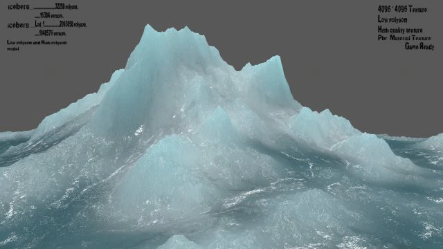 ice mountain 3D Model .c4d .max .obj .3ds .fbx .stl .blend