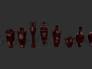 vase set Modello 3D