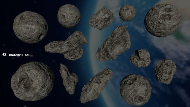 asteroid Modèle 3D .c4d .max .obj .3ds .fbx .stl .blend 