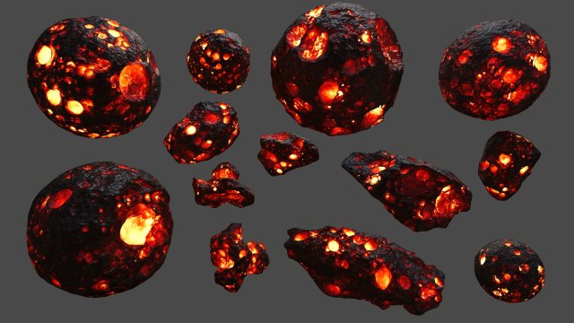 asteroid 3D 模型 .c4d .max .obj .3ds .fbx .stl .blend 