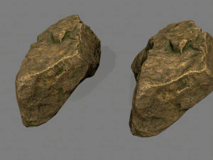 gold rocks 3D Model