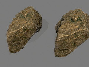 gold rocks 3D मॉडल
