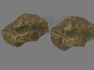 gold rocks 3D मॉडल