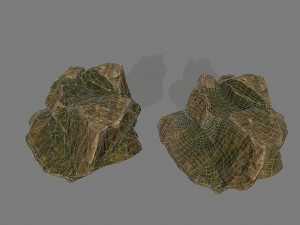 gold rocks 3D मॉडल