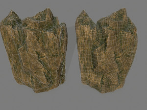 gold rocks 3D मॉडल