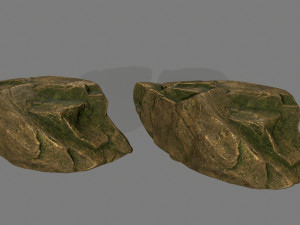 gold rocks 3D मॉडल