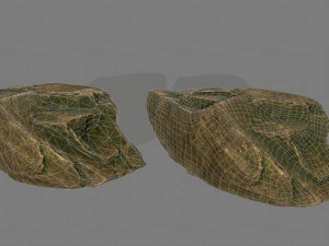 gold rocks 3D Model