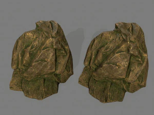 gold rocks 3D Model