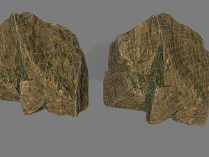 gold rocks 3D मॉडल