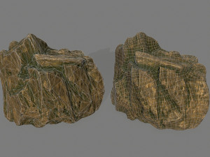 gold rocks 3D मॉडल