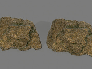 gold rocks 3D मॉडल