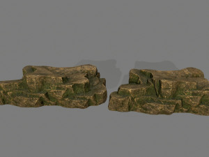 gold rocks 3D मॉडल