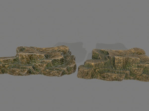 gold rocks 3D मॉडल