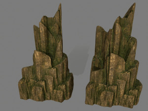 gold rocks 3D मॉडल