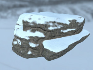 snow rocks Modèle 3D