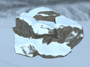 snow rocks Modèle 3D