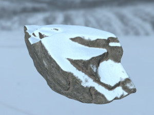 snow rocks Modèle 3D