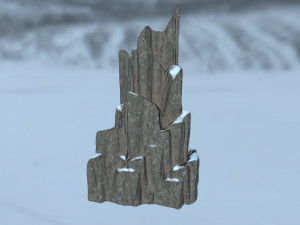 snow rocks Modèle 3D