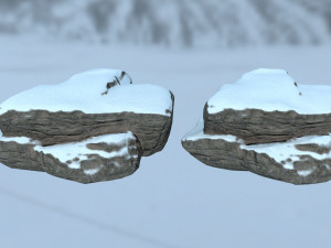 snow rocks Modèle 3D