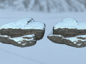 snow rocks Modèle 3D